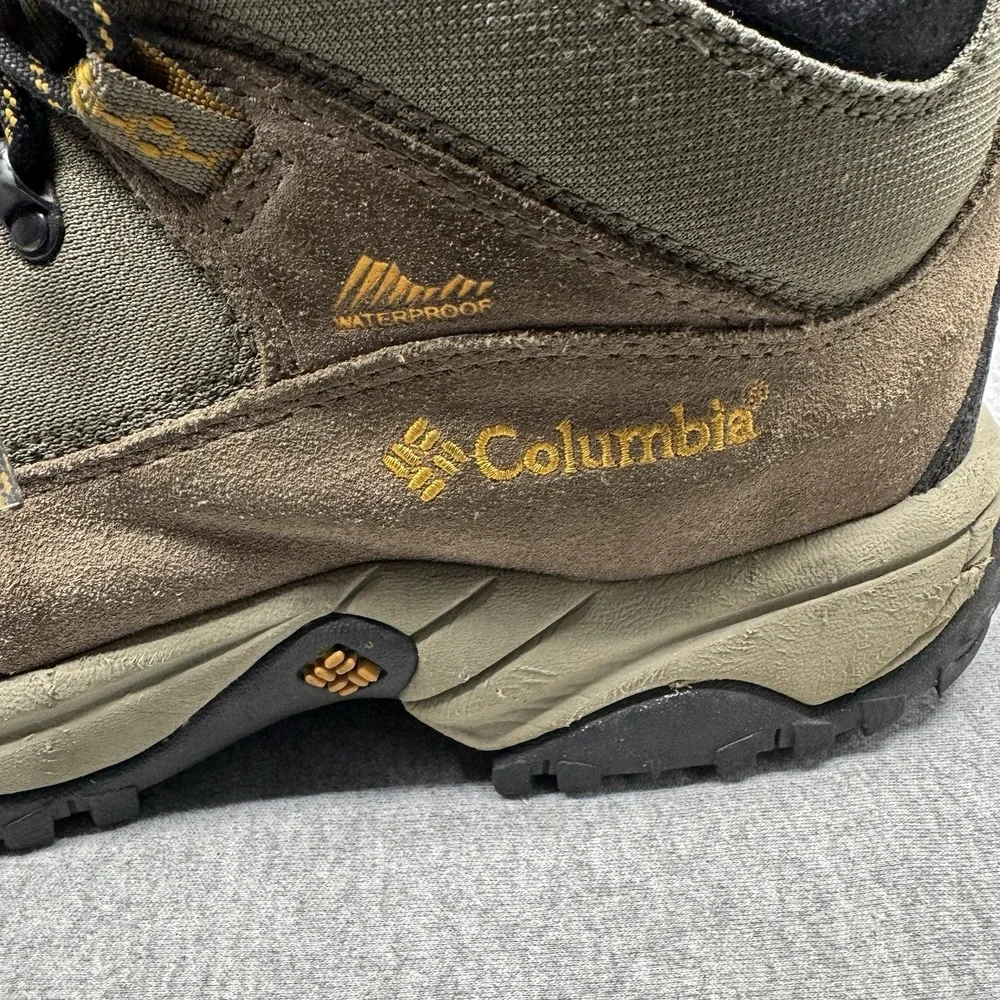 Columbia Boots Mens 14 Trail Meister Mid Brown Omni Grip Hiking Waterproof Woods